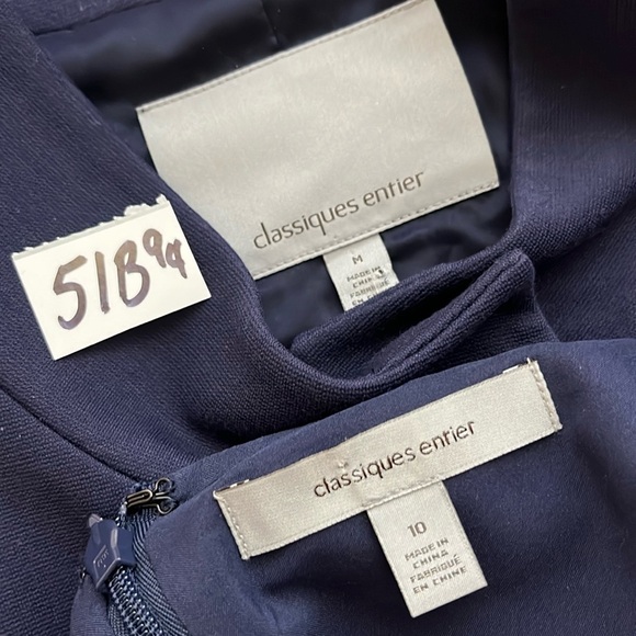 Classiques Entier Blazer Skirt Set Medium Ponte Knit Career Office - Picture 2 of 10